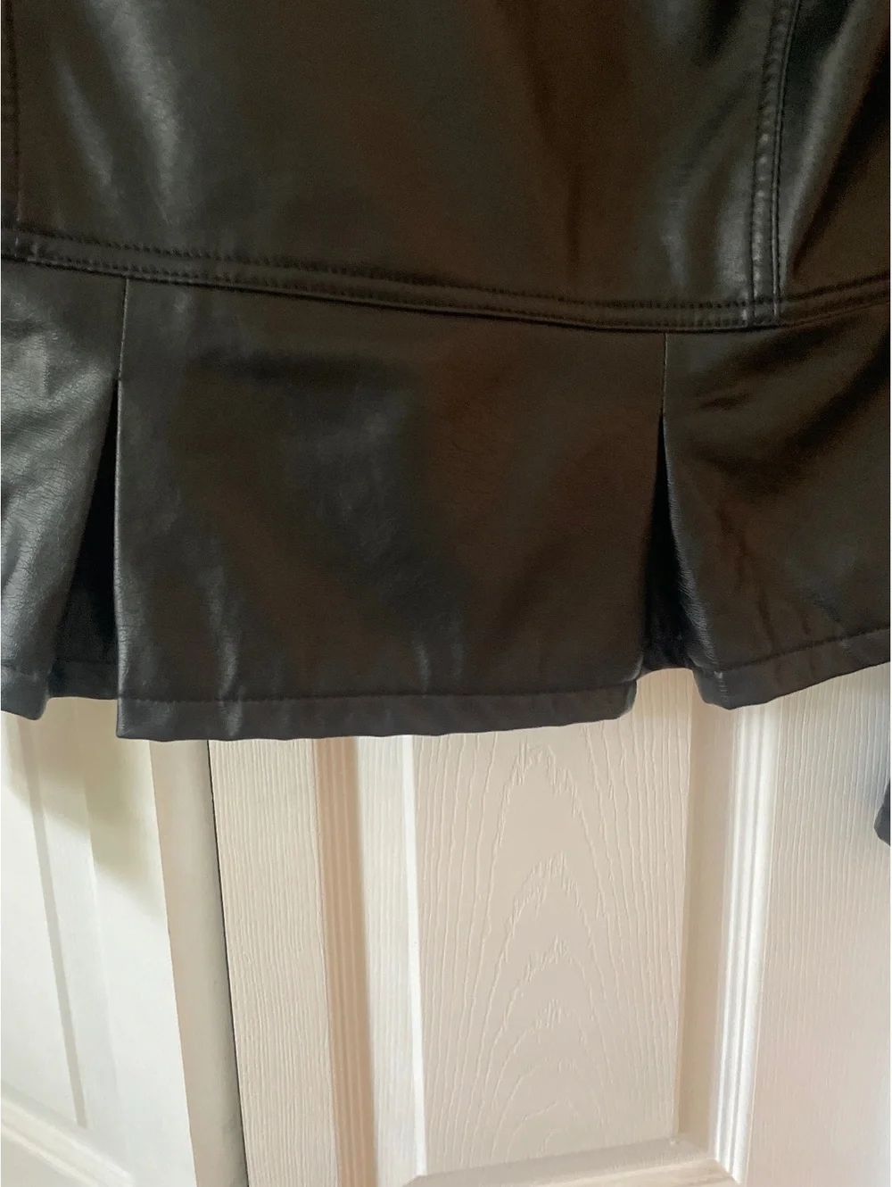 Jou Jou Women's Black Vegan Leather Jacket Size Large with Tags